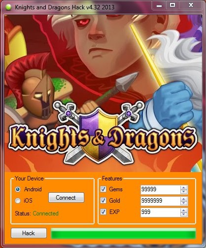 Knights and Dragons Hack Features